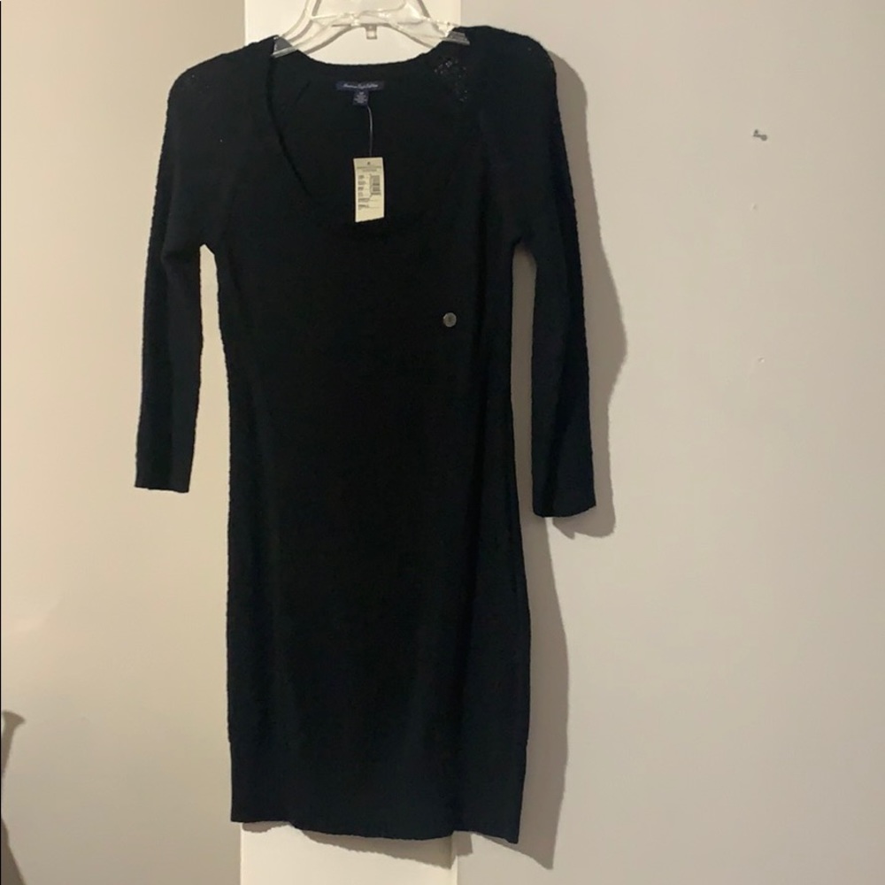 NWT BLACK SWEATER DRESS - AMERICAN EAGLE